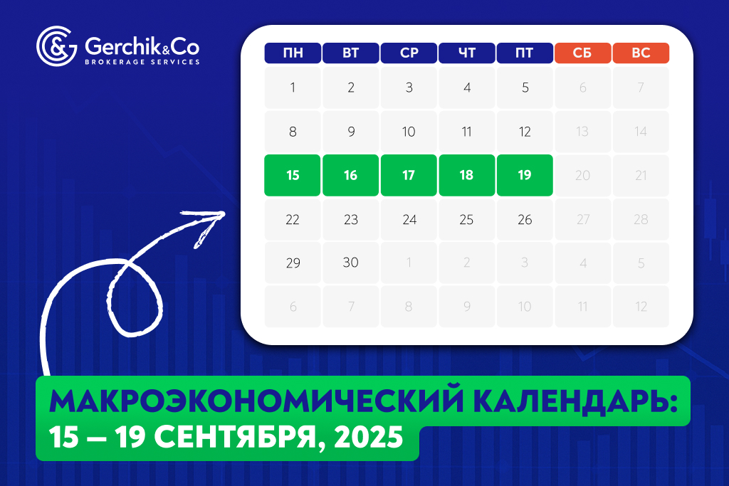 Макроэкономический календарь на 15 — 19 сентября 2025 года